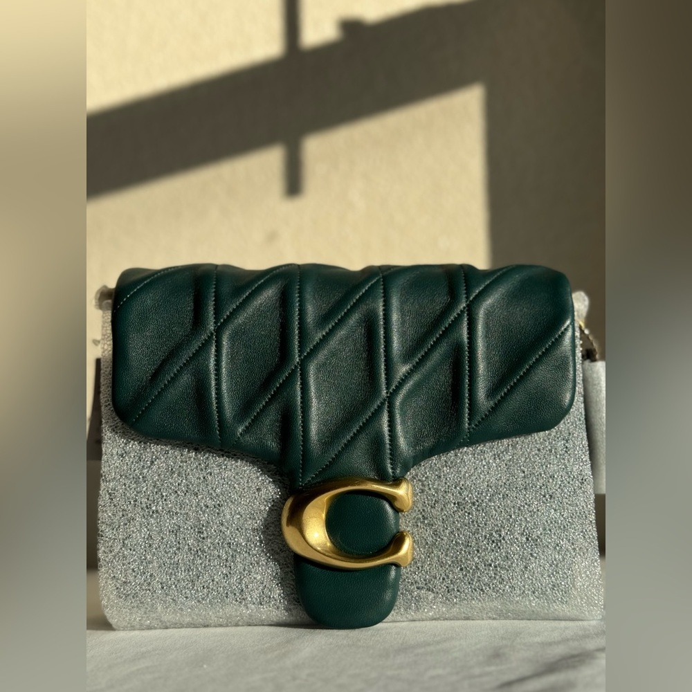 NWT - Coach Times Square Tabby Shoulder Bag With Quilting Hunter Green